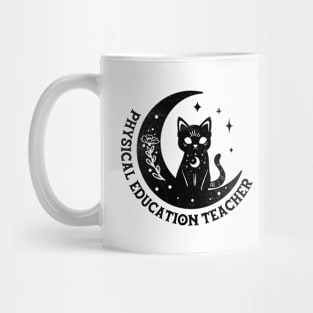 Physical Education Teacher - Magical Cat On Moon Design Mug